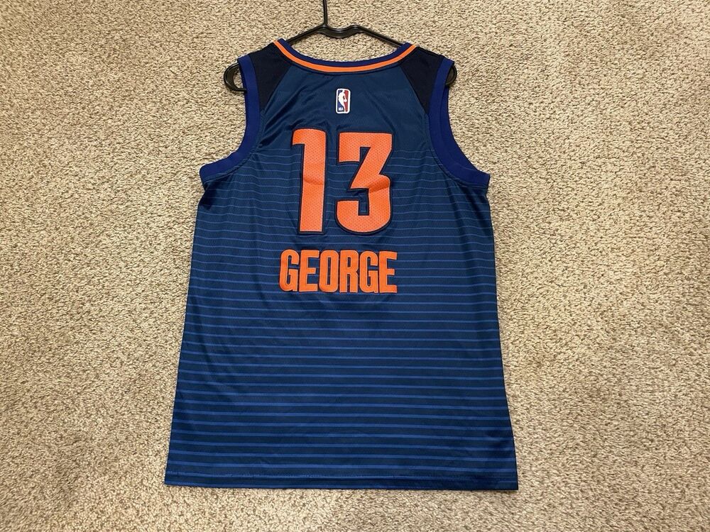 Paul George Oklahoma City Thunder Mens Size 48 Nike NBA Basketball Jersey OKC - Picture 2 of 5